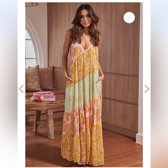 NWT Free People Luna Grace Tiered Maxi Dress - Picture 5 of 16